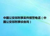 中国公安部刑事案件报警电话（中国公安部刑事侦查局）