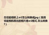 在佳能相机上cr2怎么转换成jpg（我用佳能相机照出的相片是cr2格式,怎么转换?）