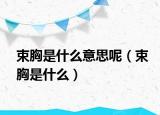 束胸是什么意思呢（束胸是什么）