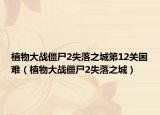 植物大战僵尸2失落之城第12关困难（植物大战僵尸2失落之城）