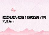 数据处理与挖掘（数据挖掘 计算机科学）