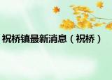 祝桥镇最新消息（祝桥）