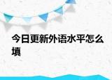 今日更新外语水平怎么填