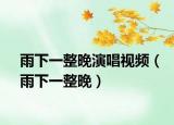 雨下一整晚演唱视频（雨下一整晚）