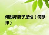 何猷邦妻子是谁（何猷邦）