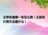 壬申年是哪一年怎么算（壬辰年计算方法是什么）