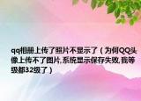 qq相册上传了照片不显示了（为何QQ头像上传不了图片,系统显示保存失败,我等级都32级了）