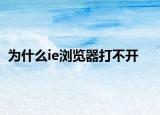 为什么ie浏览器打不开