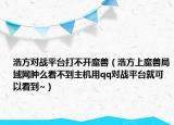 浩方对战平台打不开魔兽（浩方上魔兽局域网肿么看不到主机用qq对战平台就可以看到~）