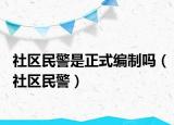 社区民警是正式编制吗（社区民警）