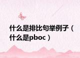 什么是排比句举例子（什么是pboc）