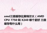 amd三级缓存比英特尔大（AMD CPU 7750 和 X240 哪个更好 三级缓存有什么用）