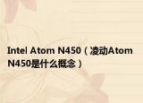 Intel Atom N450（凌动Atom N450是什么概念）