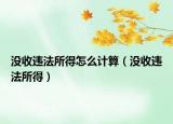 没收违法所得怎么计算（没收违法所得）