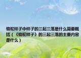 骆驼祥子中祥子的三起三落是什么简要概括（《骆驼祥子》的三起三落的主要内容是什么）