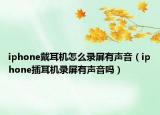 iphone戴耳机怎么录屏有声音（iphone插耳机录屏有声音吗）