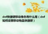 dnf快捷键移动角色有什么用（dnf如何设置移动物品快捷键）