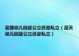 蓝堡幼儿园是公立还是私立（蓝天幼儿园是公立还是私立）