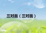 三对面（三对面）