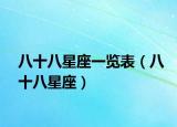 八十八星座一览表（八十八星座）