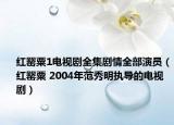 红罂粟1电视剧全集剧情全部演员（红罂粟 2004年范秀明执导的电视剧）
