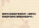 瓷碗可以放微波炉里加热吗?（瓷碗可以放微波炉加热吗,瓷碗能放微波炉吗）