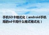 手机SD卡格式化（android手机用的sd卡用什么格式格式化）