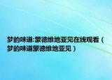 梦的味道:蒙德维地亚见在线观看（梦的味道蒙德维地亚见）