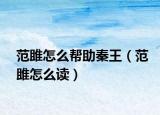 范雎怎么帮助秦王（范雎怎么读）