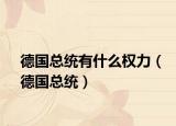 德国总统有什么权力（德国总统）