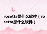 rosetta是什么软件（rosetta是什么软件）