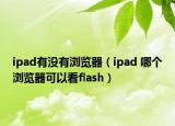 ipad有没有浏览器（ipad 哪个浏览器可以看flash）