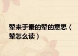 辇来于秦的辇的意思（辇怎么读）