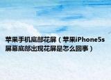 苹果手机底部花屏（苹果iPhone5s屏幕底部出现花屏是怎么回事）