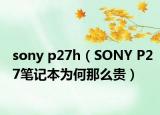 sony p27h（SONY P27笔记本为何那么贵）