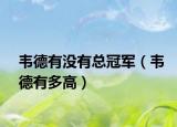 韦德有没有总冠军（韦德有多高）