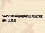 SAP2000中钢构件的压弯应力比是什么意思