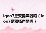 iqoo7是双扬声器吗（iqoo7是双扬声器吗）