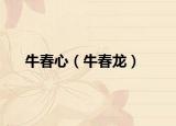 牛春心（牛春龙）
