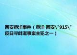 西安蔡洋事件（蔡洋 西安
