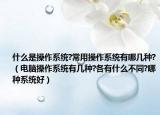 什么是操作系统?常用操作系统有哪几种?（电脑操作系统有几种?各有什么不同?哪种系统好）