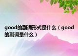 good的副词形式是什么（good的副词是什么）