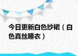 今日更新白色纱裙（白色真丝睡衣）