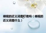 凝视的近义词是盯着吗（凝视的近义词是什么）