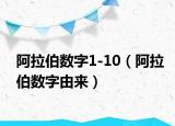 阿拉伯数字1-10（阿拉伯数字由来）