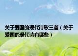 关于爱国的现代诗歌三首（关于爱国的现代诗有哪些）