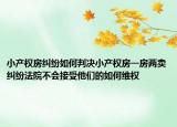 小产权房纠纷如何判决小产权房一房两卖纠纷法院不会接受他们的如何维权