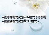 u盘怎样格式化为ntfs格式（怎么将u盘重新格式化为NTFS格式）