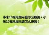 小米10充电提示音怎么取消（小米10充电提示音怎么设置）
