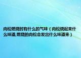 肉松燃烧时有什么的气味（肉松烧起来什么味道,燃烧的肉松会发出什么味道来）